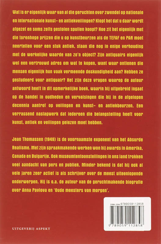 Achterkant van Zwendel in de kunst- en antiekhandel
