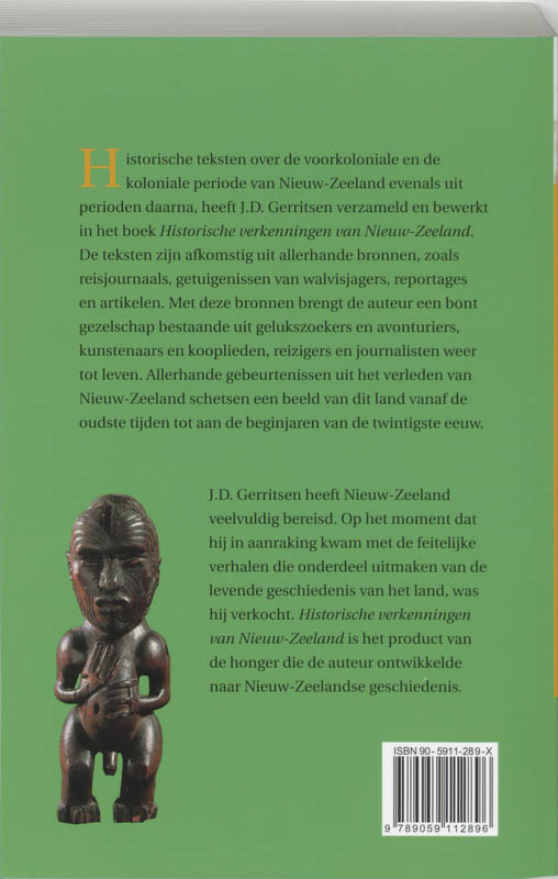 Achterkant van Historische verkenningen van Nieuw-Zeeland