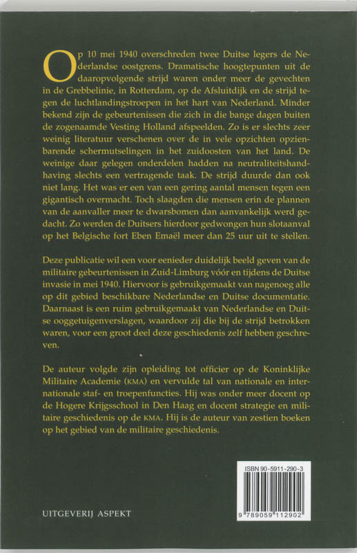 Achterkant van Oorlog in Zuid-Limburg 10 mei 1940