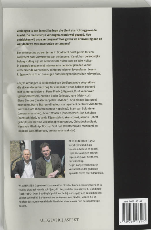 Achterkant van Leef je verlangen