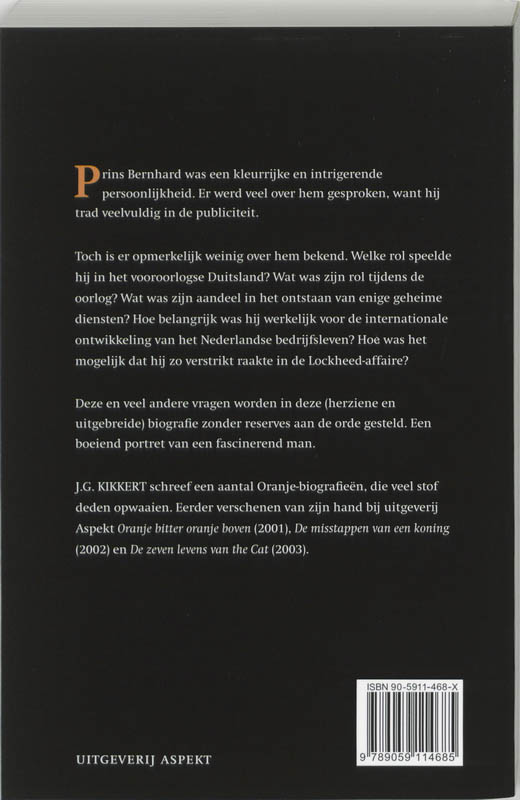 Achterkant van Bernhard, leven als een prins