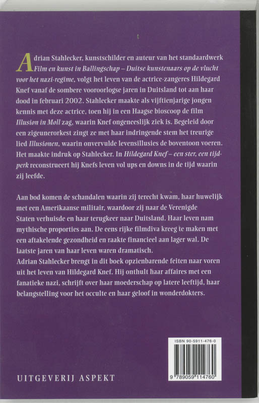 Achterkant van Hildegard Knef