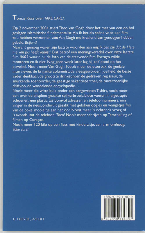 Achterkant van Take Care!