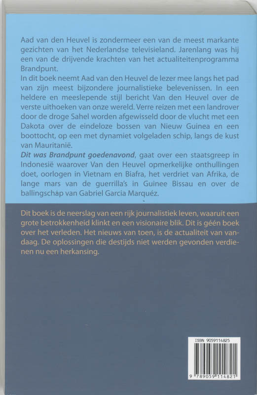 Achterkant van Dit was Brandpunt, goedenavond