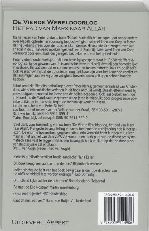 Achterkant van De Vierde Wereldoorlog