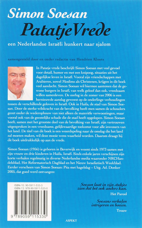 Achterkant van Patatje vrede