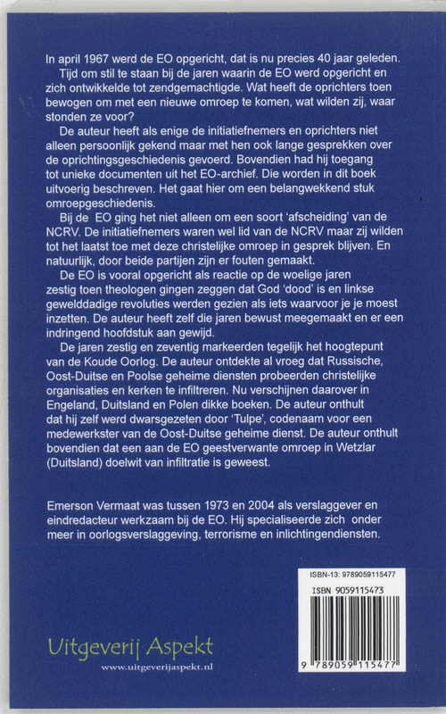 Achterkant van De Evangelische Omroep
