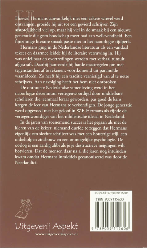 Achterkant van Het schimmenrijk van W.F. Hermans