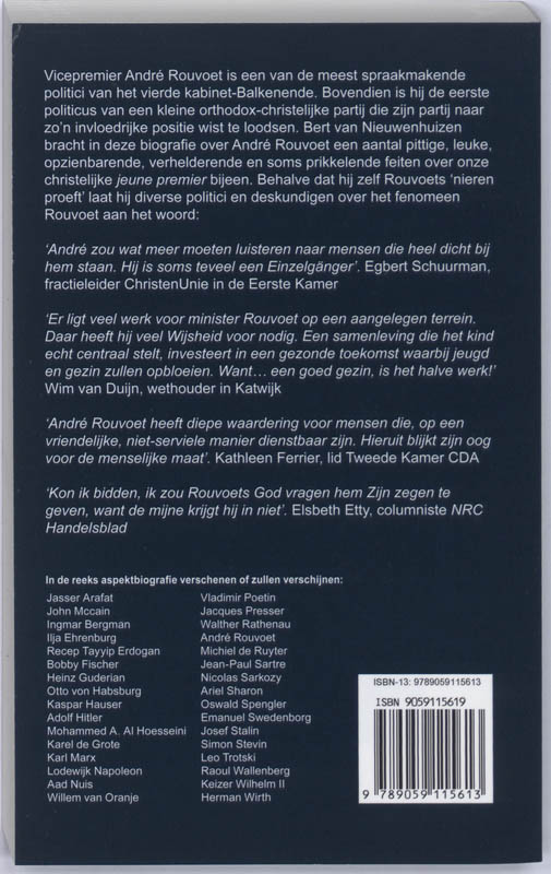 Achterkant van Andre Rouvoet