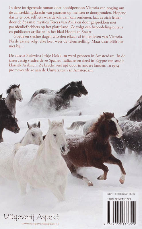 Achterkant van Geschiedenis met paarden