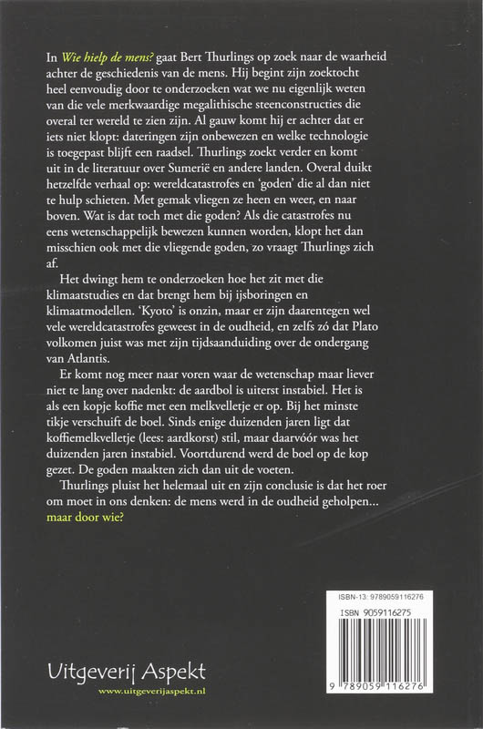 Achterkant van Wie hielp de mens?