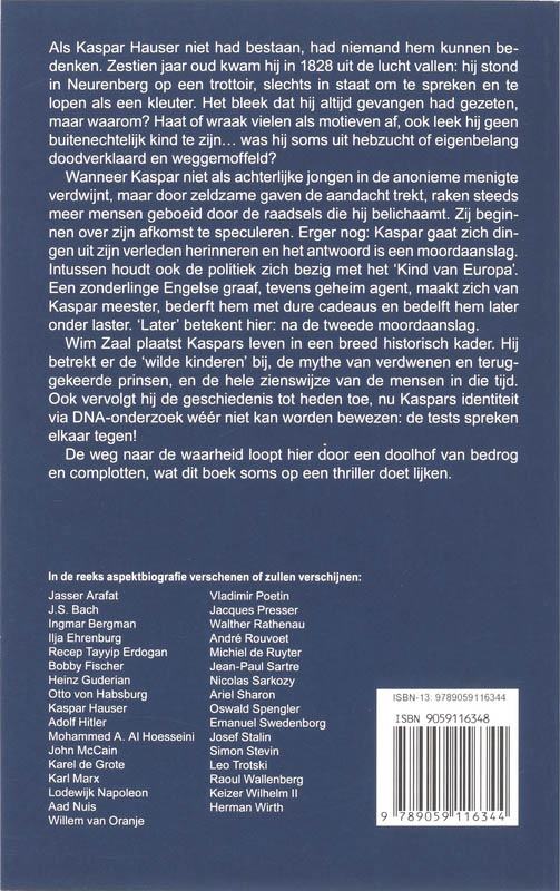 Achterkant van Kaspar Hauser