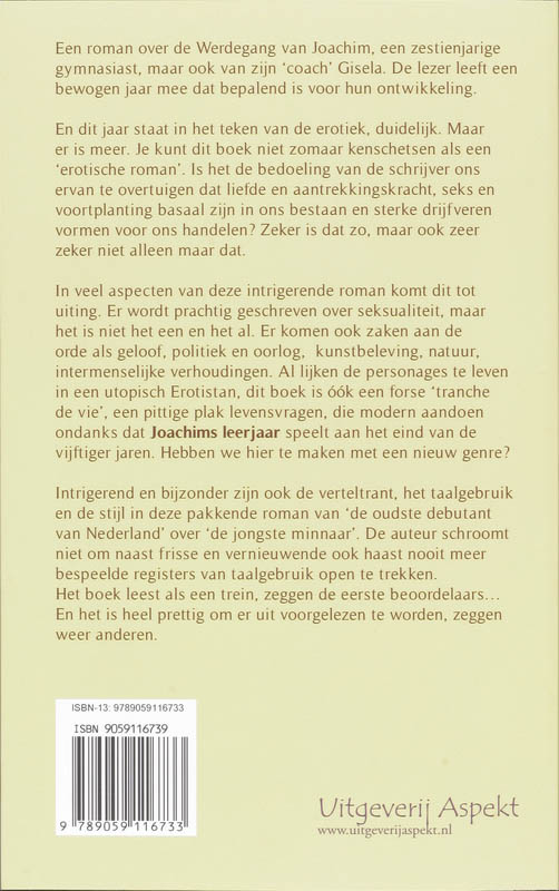 Achterkant van Joachims leerjaar