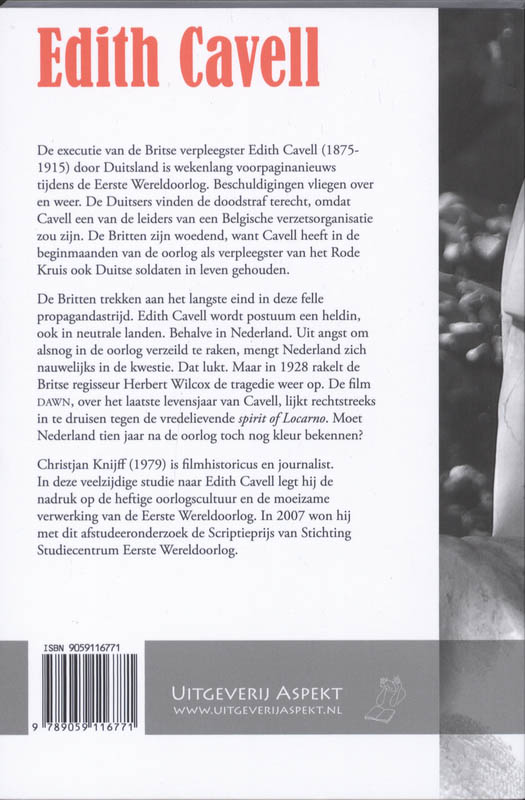 Achterkant van Edith Cavell