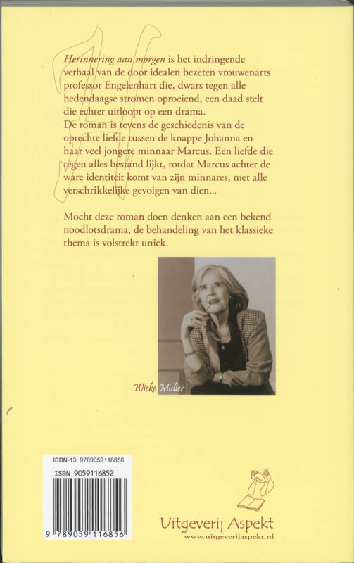 Achterkant van Herinnering aan morgen
