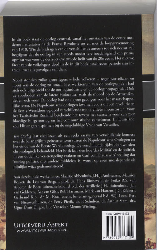 Achterkant van Ten oorlog