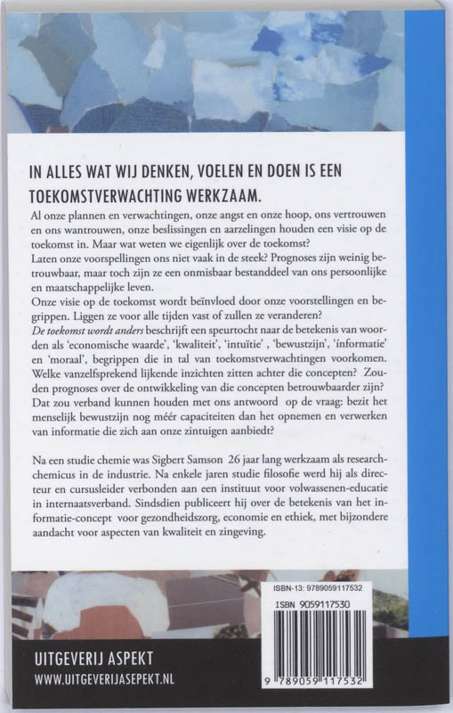 Achterkant van De toekomst wordt anders