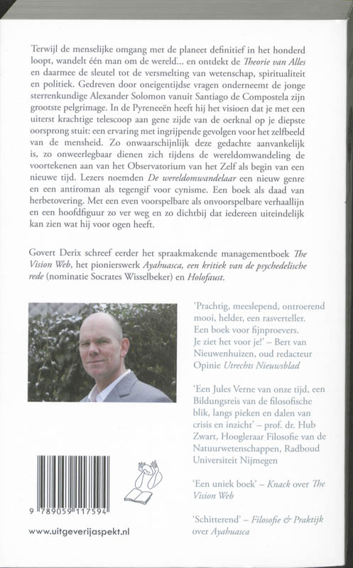 Achterkant van De wereldomwandelaar
