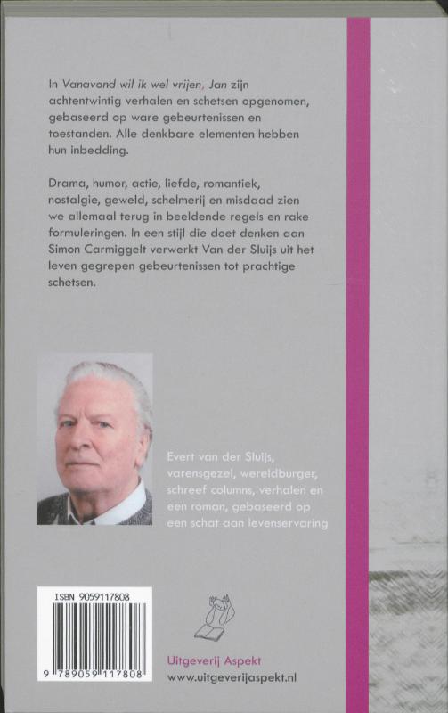 Achterkant van 'Vanavond wil ik wel vrijen, Jan'