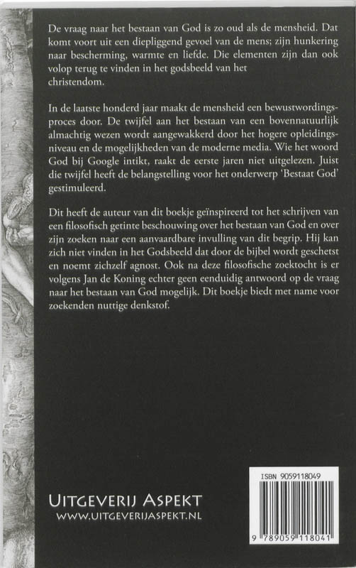 Achterkant van Bestaat God