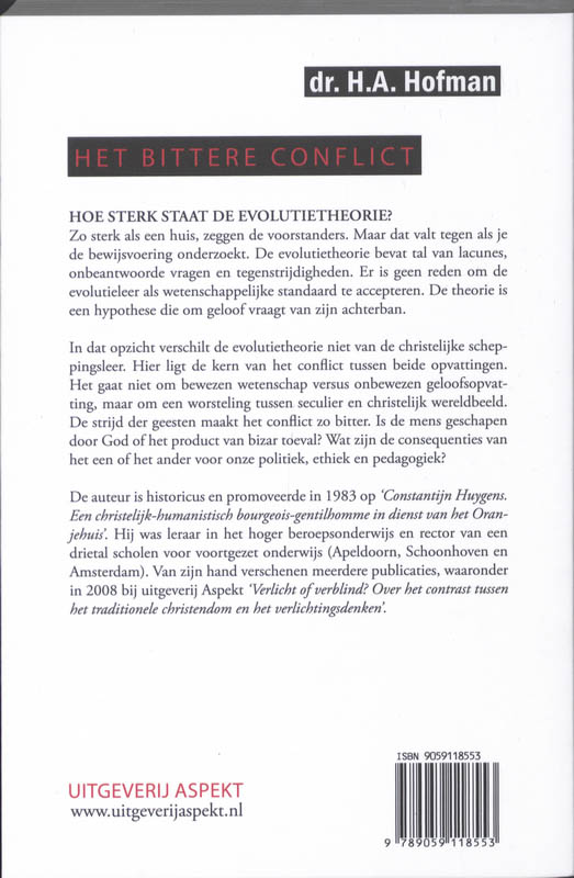 Achterkant van Het bittere conflict