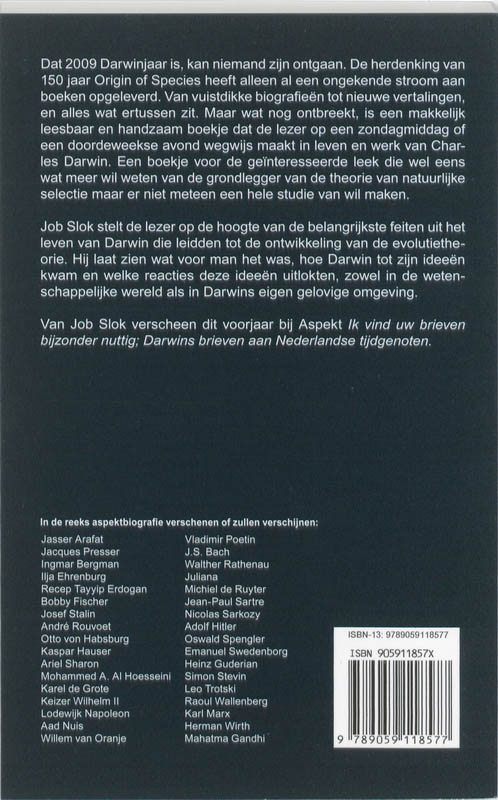 Achterkant van Charles Darwin