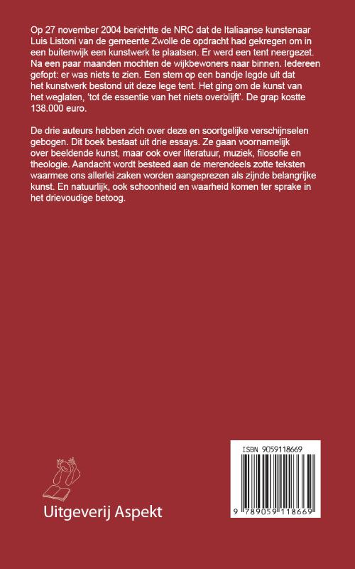 Achterkant van Niet alles is kunst