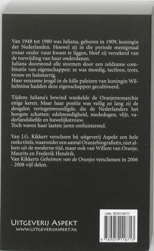 Achterkant van De eeuw van Juliana