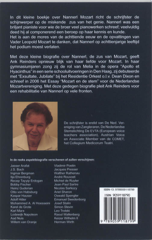 Achterkant van Nannerl Mozart