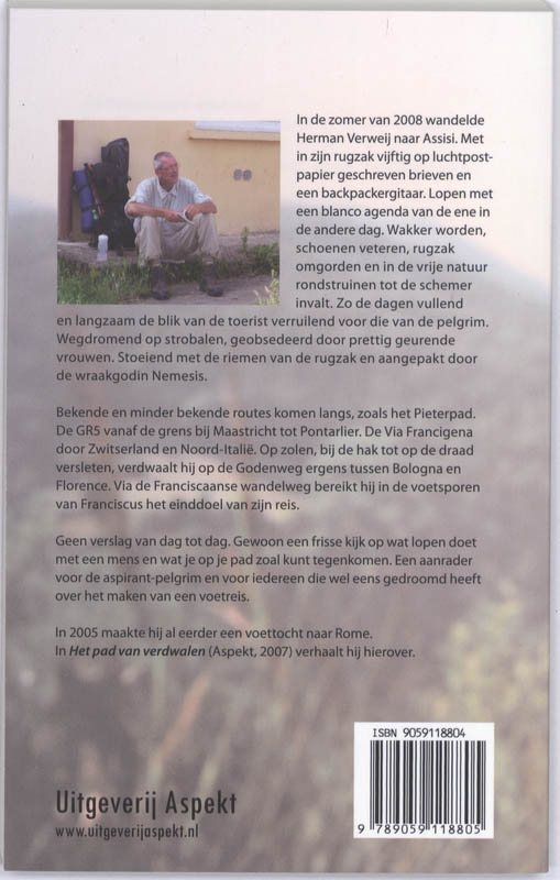Achterkant van Een reis is nooit gelopen