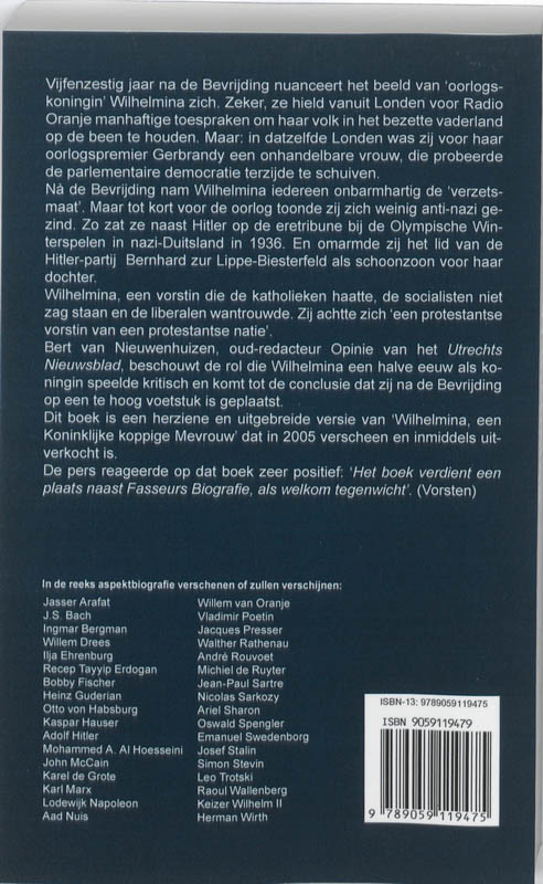 Achterkant van Wilhelmina