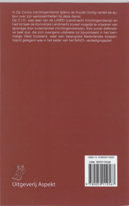 Achterkant van De Contra Inlichtingen Dienst tijdens de Koude Oorlog