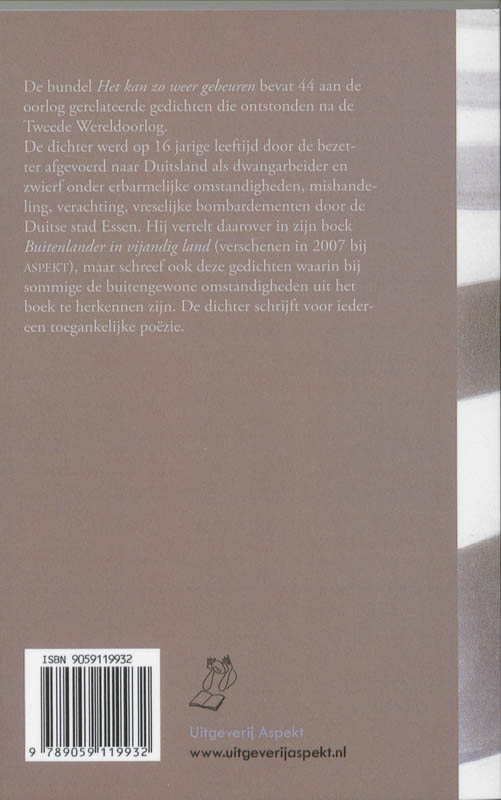Achterkant van Het kan zo weer gebeuren
