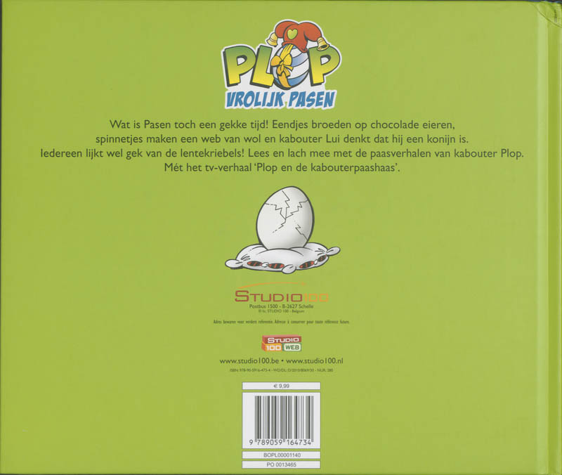 Achterkant van Vrolijk Pasen!