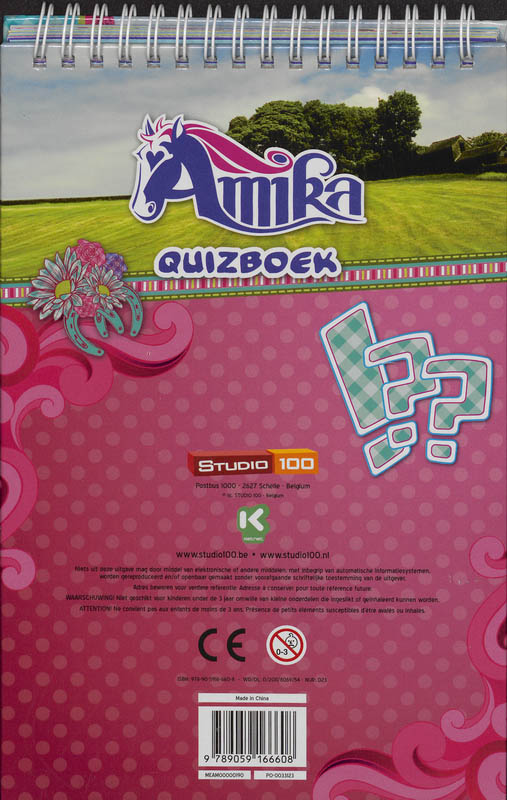 Achterkant van Quizboek