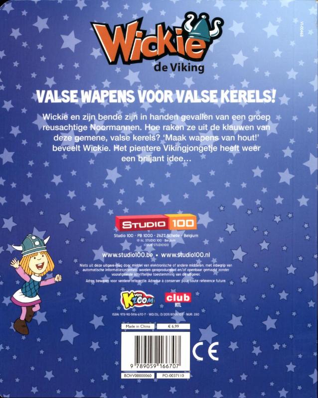 Achterkant van Valse wapens voor valse kerels!