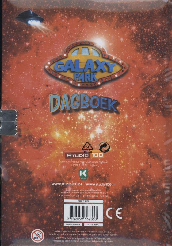 Achterkant van Galaxy Park Dagboek