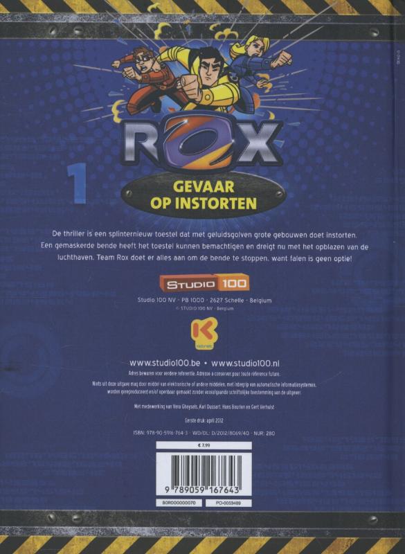 Achterkant van gevaar op instorten