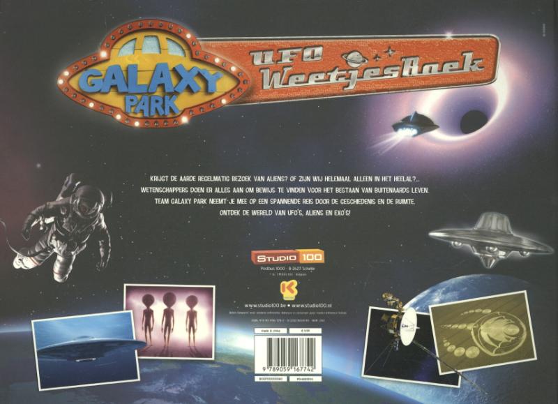Achterkant van UFO weetjesboek