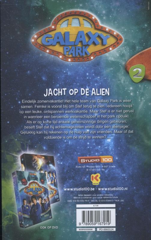 Achterkant van Jacht op de alien