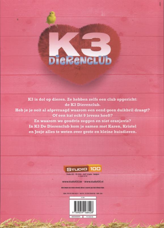 Achterkant van K3 Dierenclub