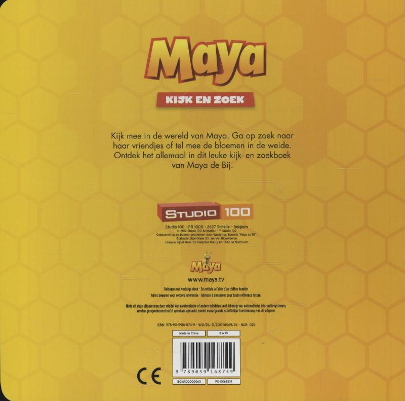 Achterkant van Maya kijk en zoek