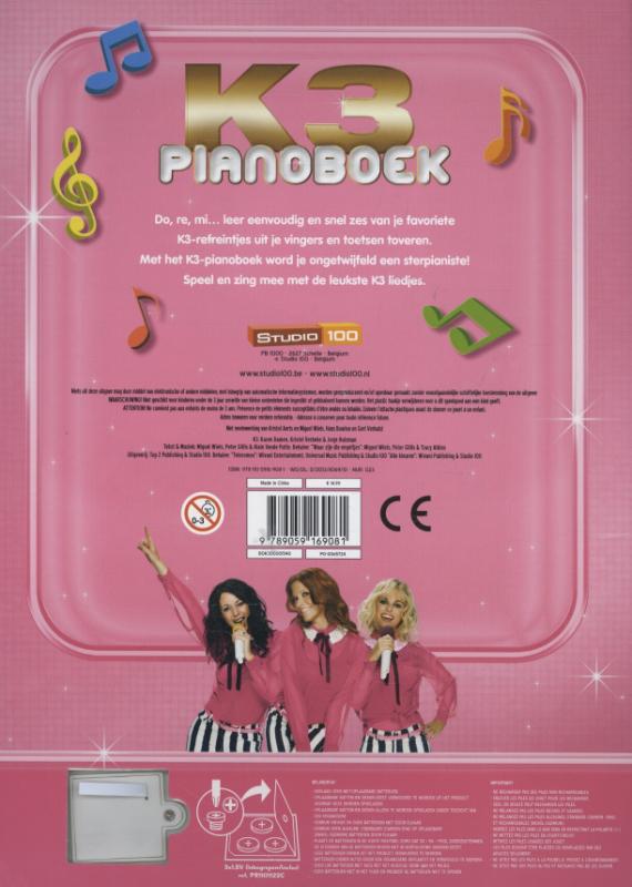 Achterkant van Pianoboek