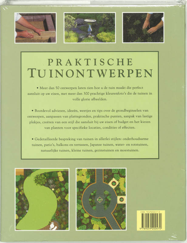 Achterkant van Praktische tuinontwerpen