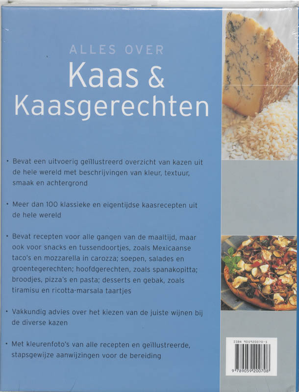 Achterkant van Kaas & kaasgerechten