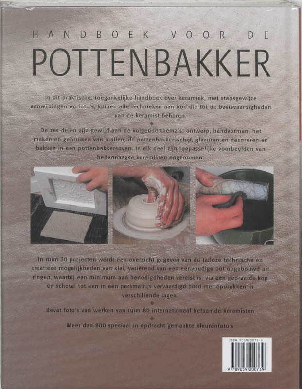 Achterkant van Handboek voor de pottenbakker