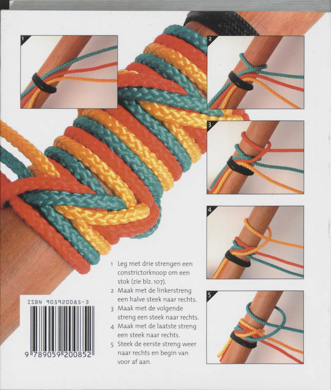 Achterkant van Zakboek knopen & splitsen