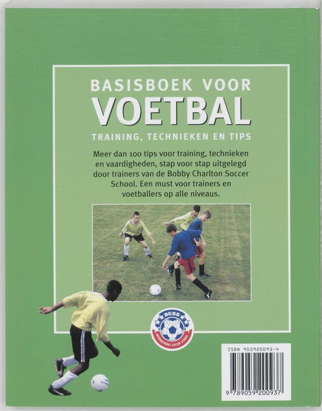 Achterkant van Basisboek voor Voetbal