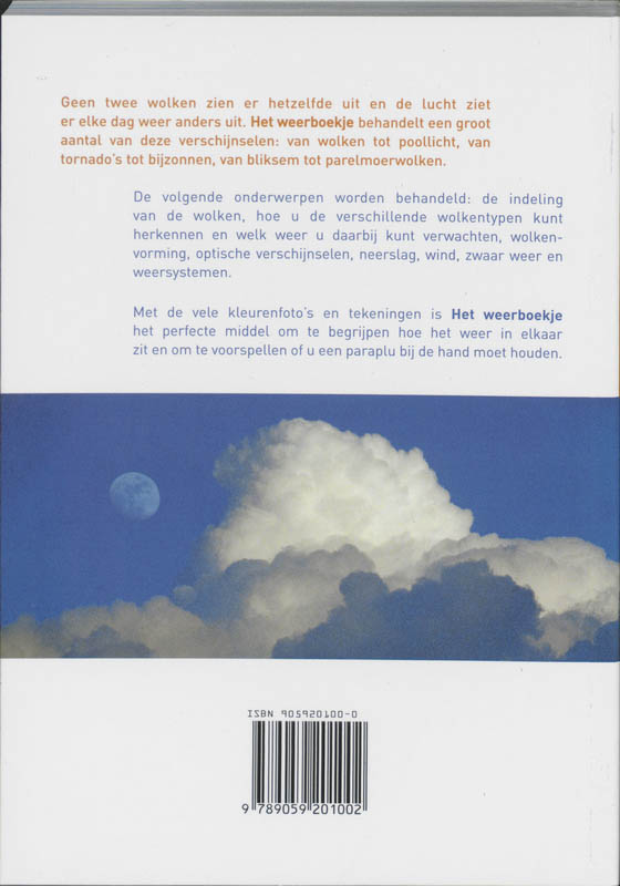 Achterkant van Het weerboekje