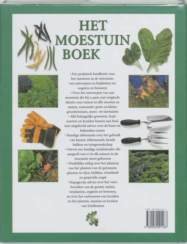 Achterkant van Het moestuin boek